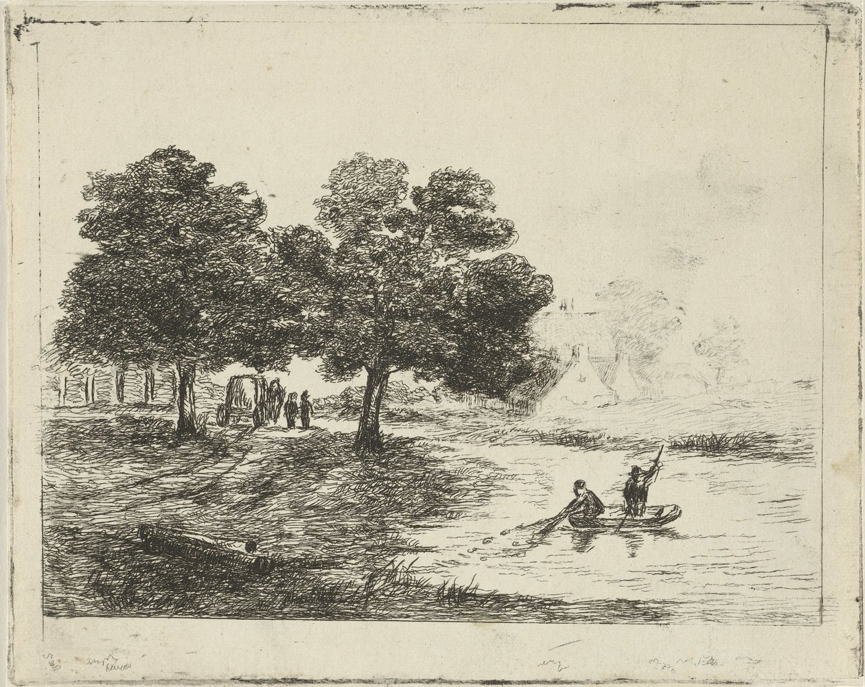 Paesaggio con pescatori da David van der Kellen