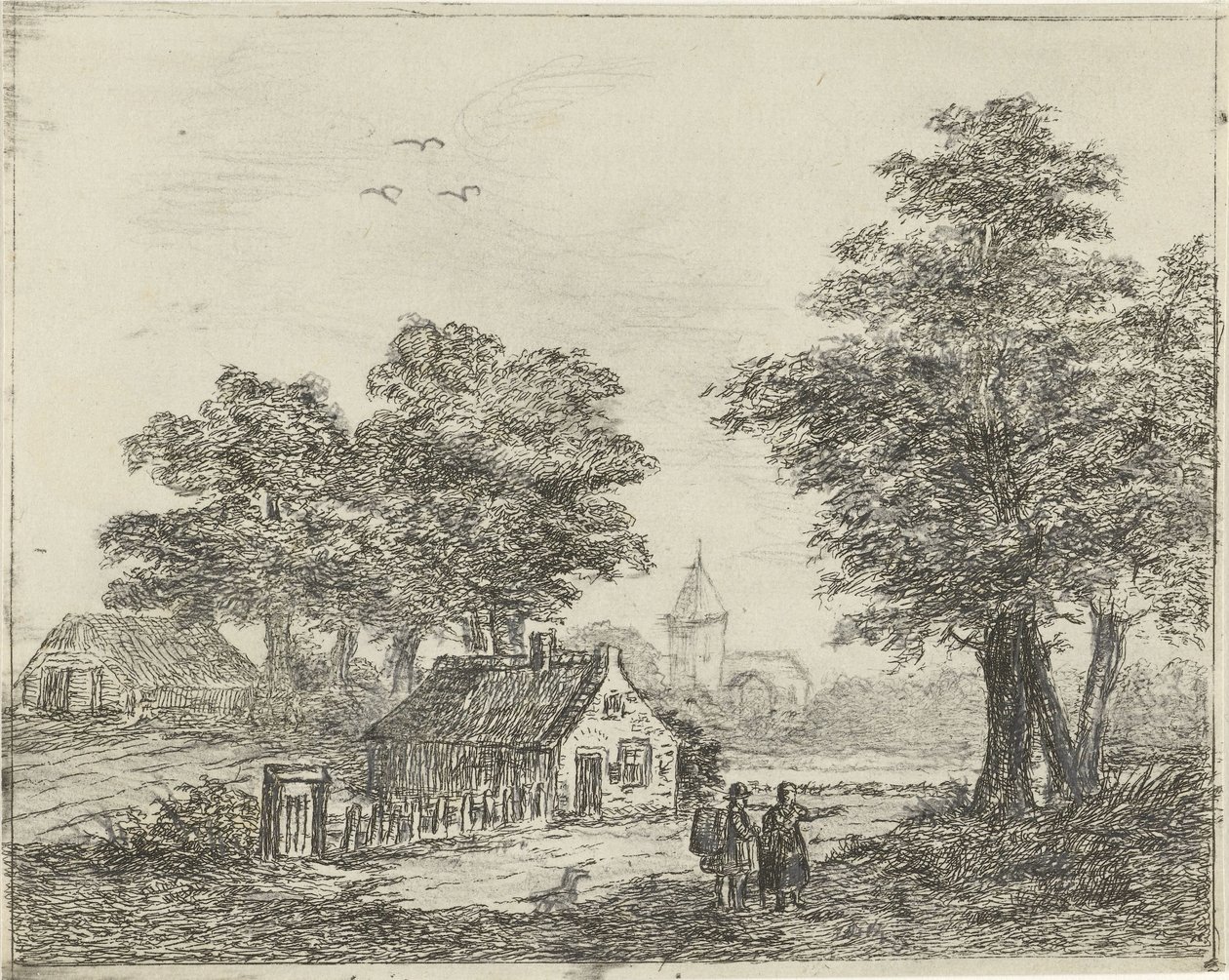 Paesaggio con passeggiatori da David van der Kellen