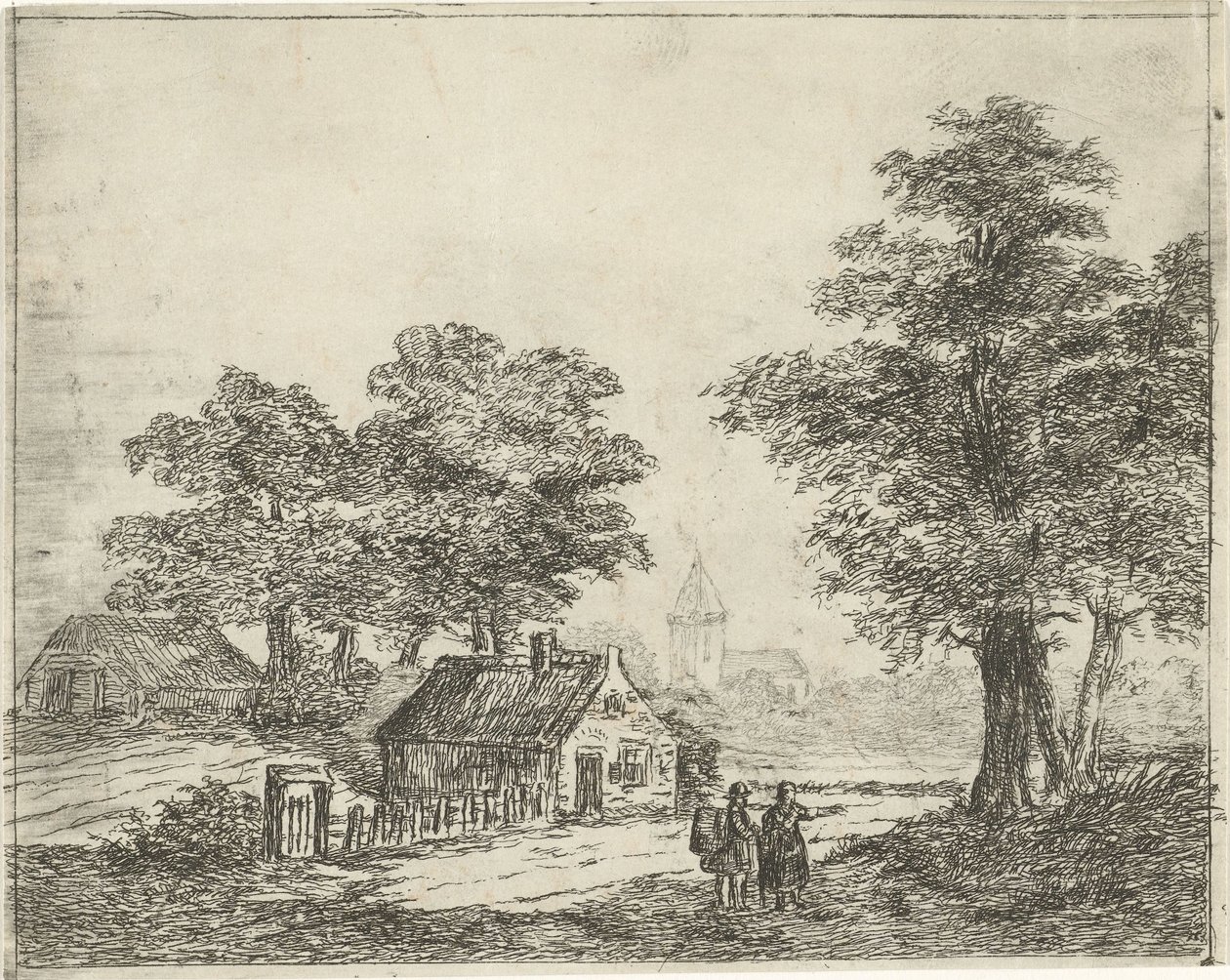 Paesaggio con passeggiatori da David van der Kellen