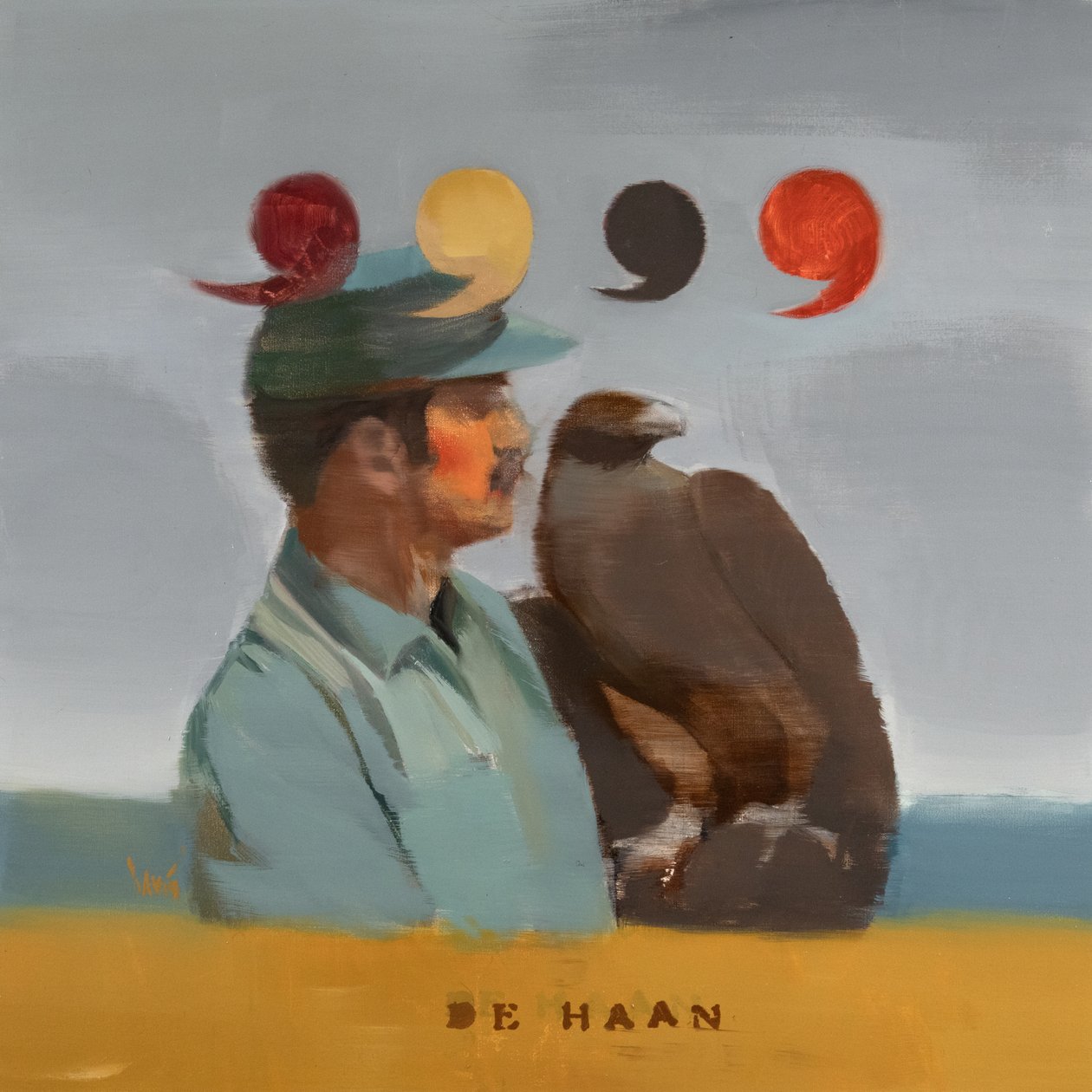 Museo delle Aquile Moderne 16 (De Haan), 2024 (olio su lino) da Davis Lisboa