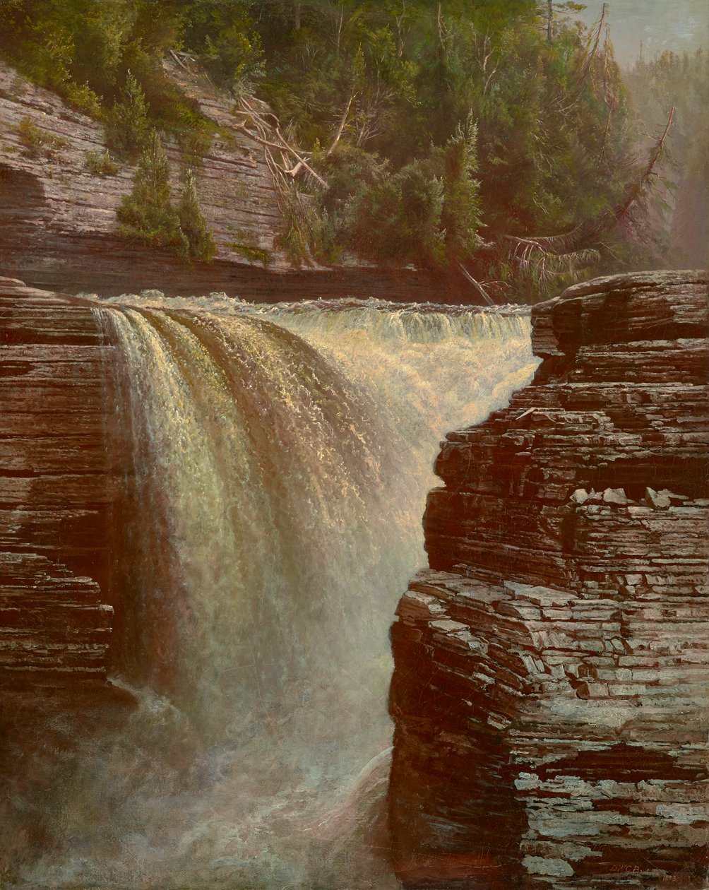 Cascate di Trenton vicino a Utica, New York 1873 da De Witt Clinton Boutelle