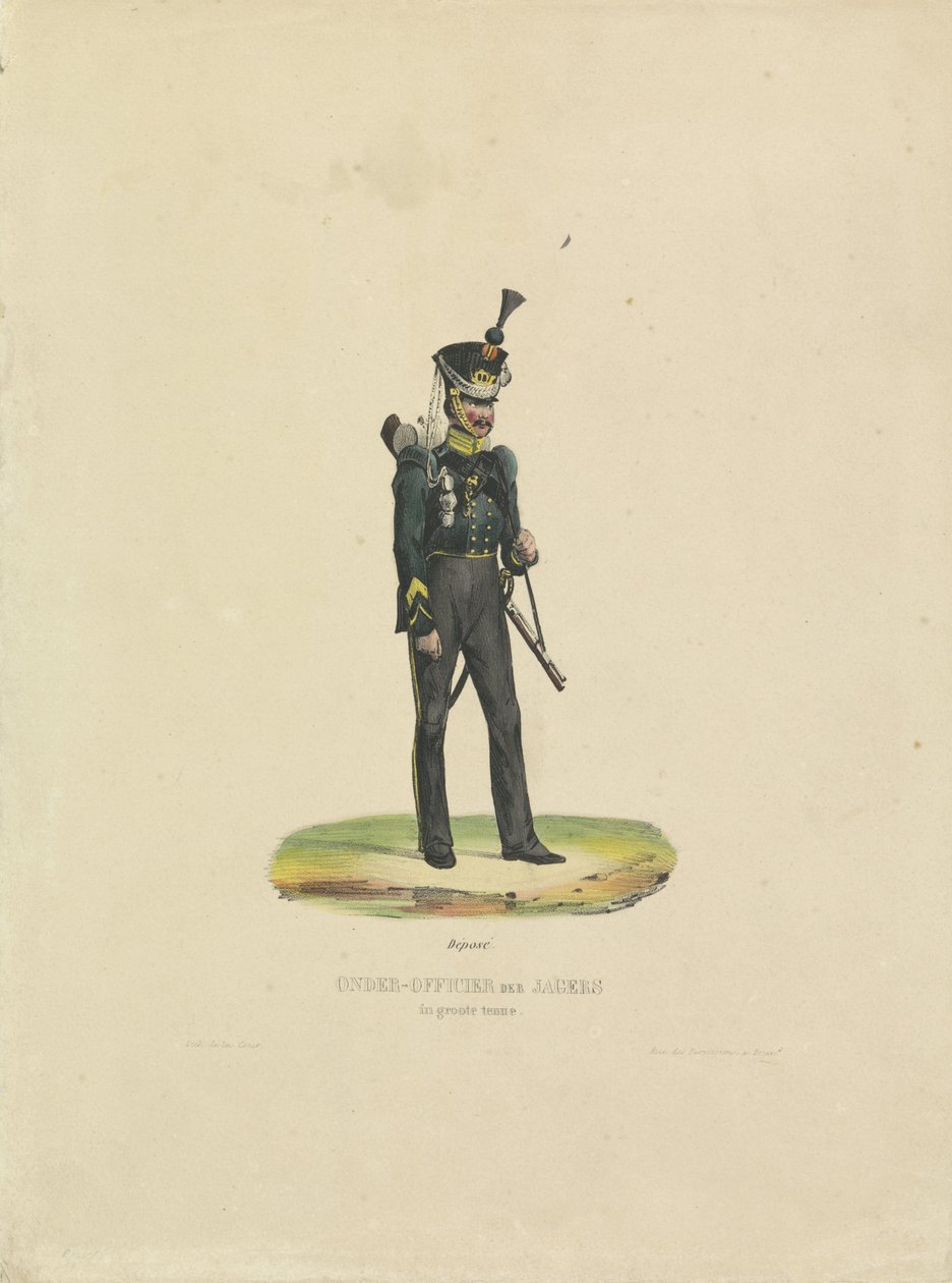Cacciatore in grande uniforme, 1820-1825 da De la Cour