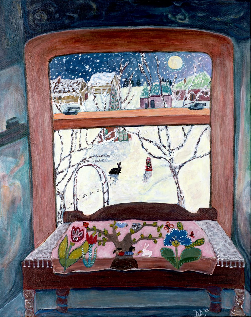 Appliqued, 2022 (acrilico su tela) da Deborah Eve Alastra