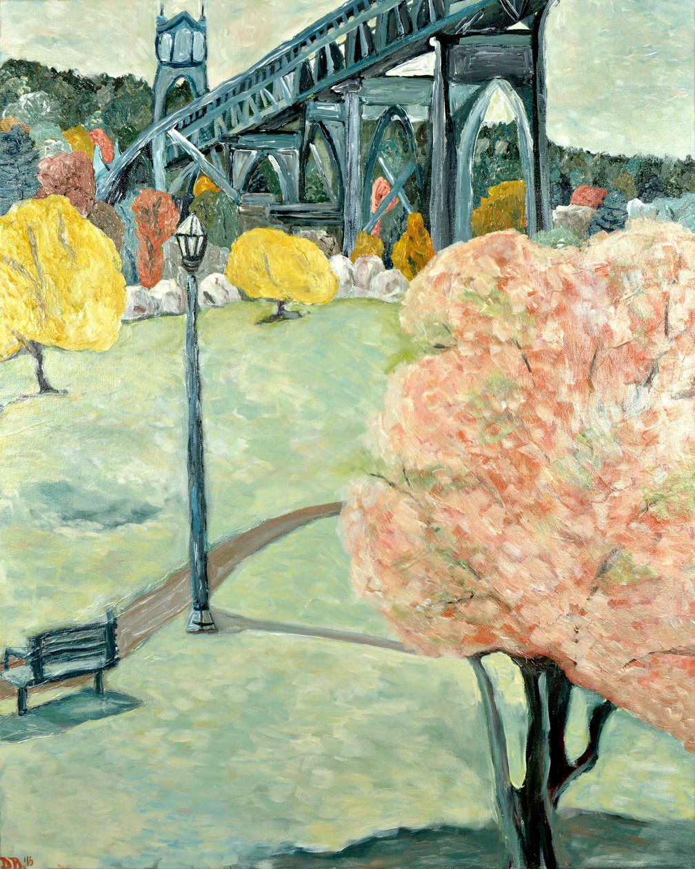 Parco della Cattedrale, 2019 (acrilico su tela) da Deborah Eve Alastra