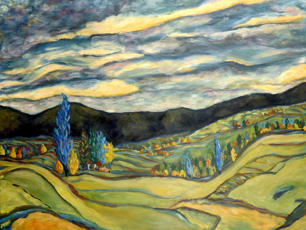Paesaggio autunnale, 2020 (acrilico su tela) da Deborah Eve Alastra