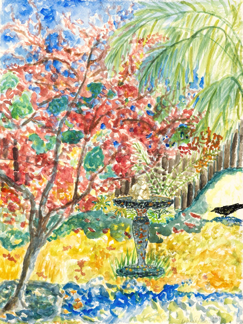 Vista sul giardino, 2023 (acquerello) da Deborah Eve Alastra
