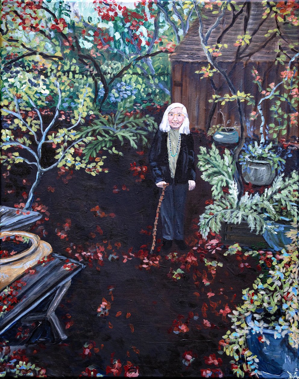 Il giardino di Gladys, 2023 (acrilico su tela) da Deborah Eve Alastra