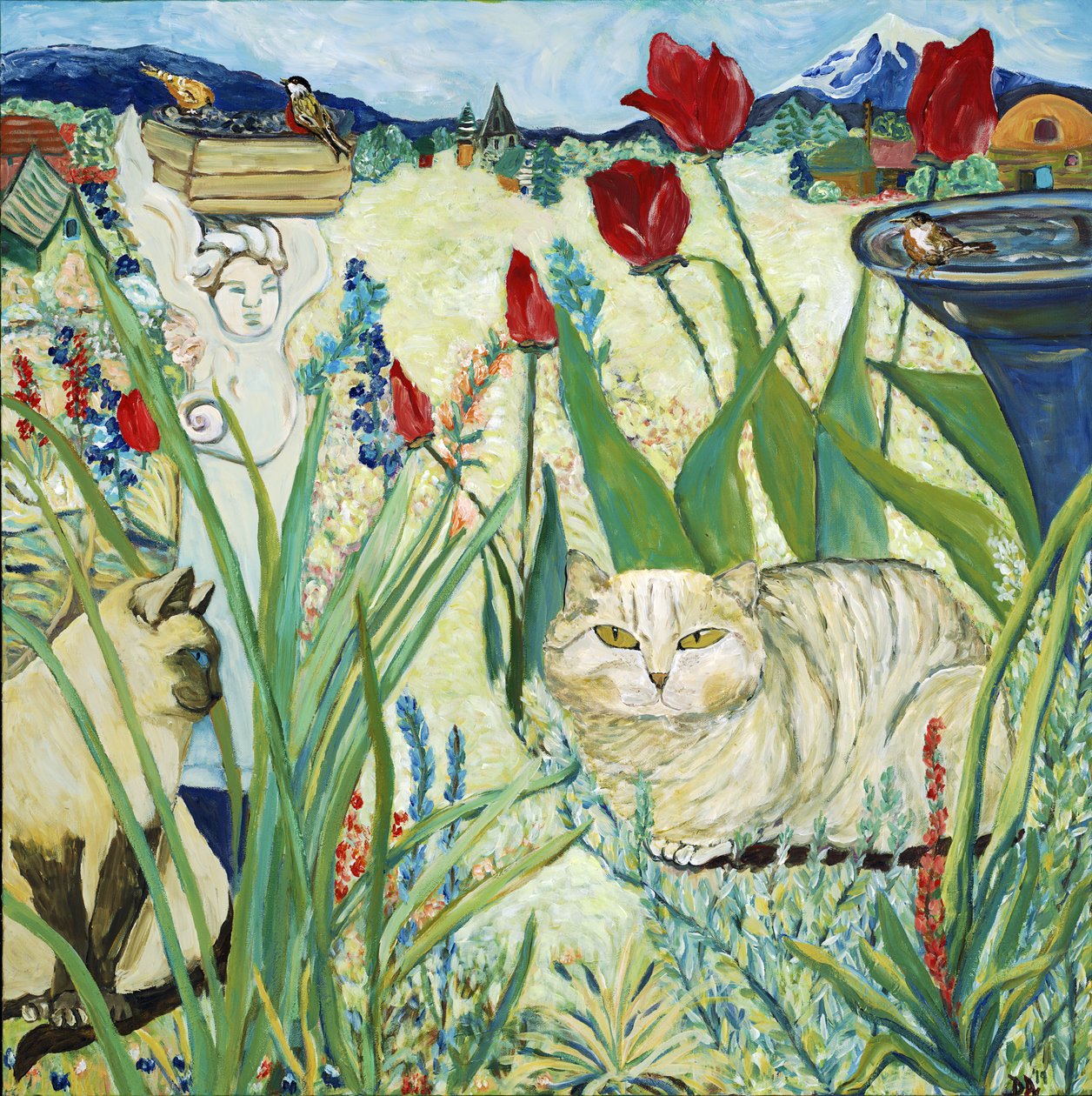 Il giardino di MInd, 2019 (acrilico su tela) da Deborah Eve Alastra