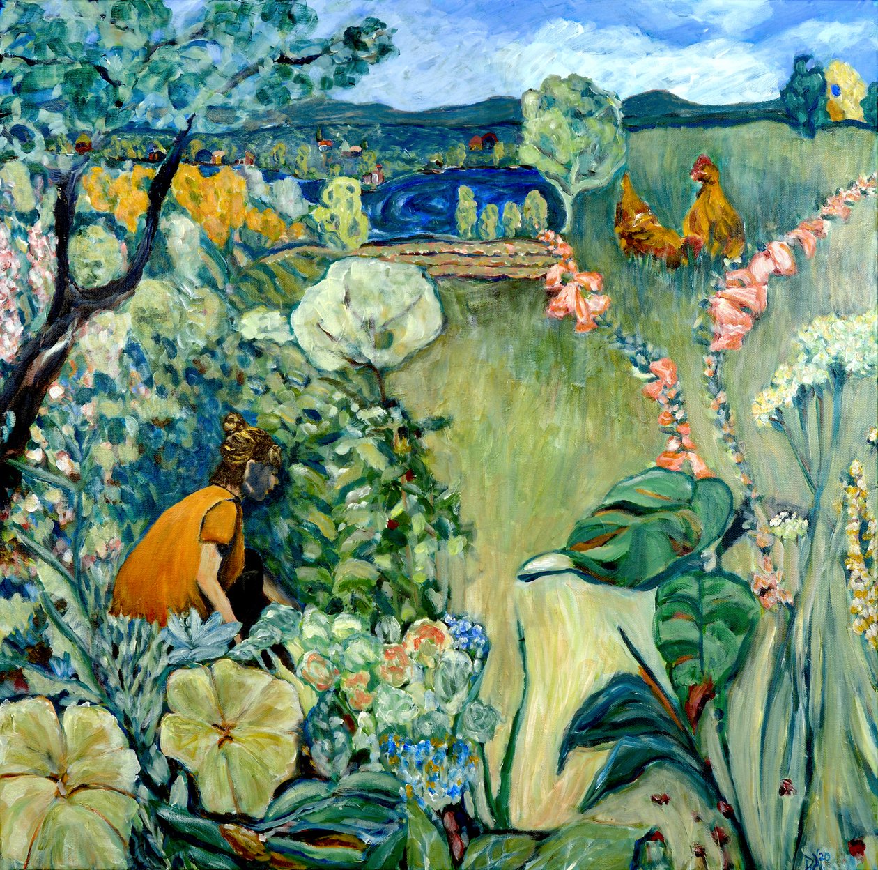 Il giardino di MaIsha, 2020 (acrilico su tela) da Deborah Eve Alastra