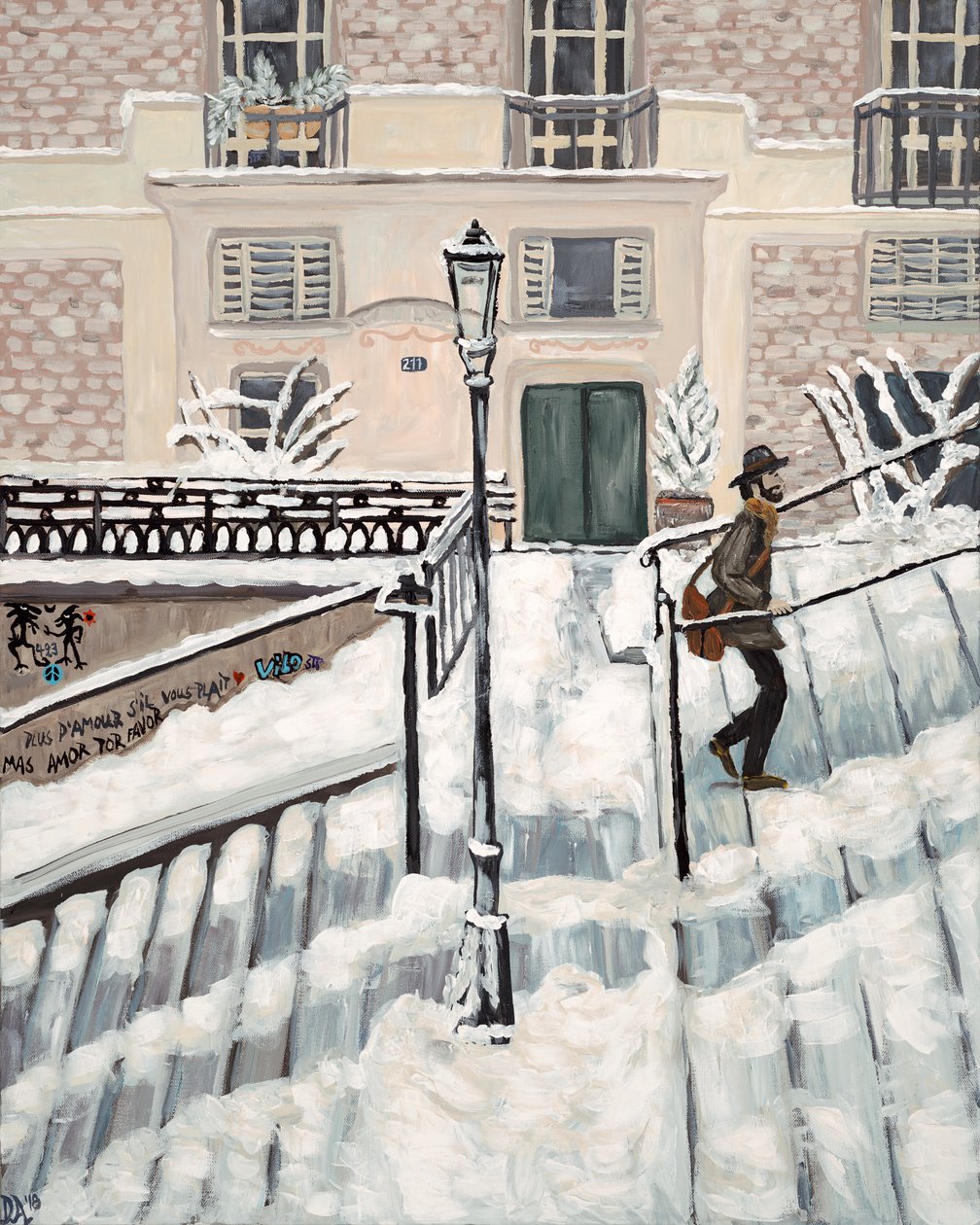 Neve di Montmartre, 2018 (acrilico su tela) da Deborah Eve Alastra