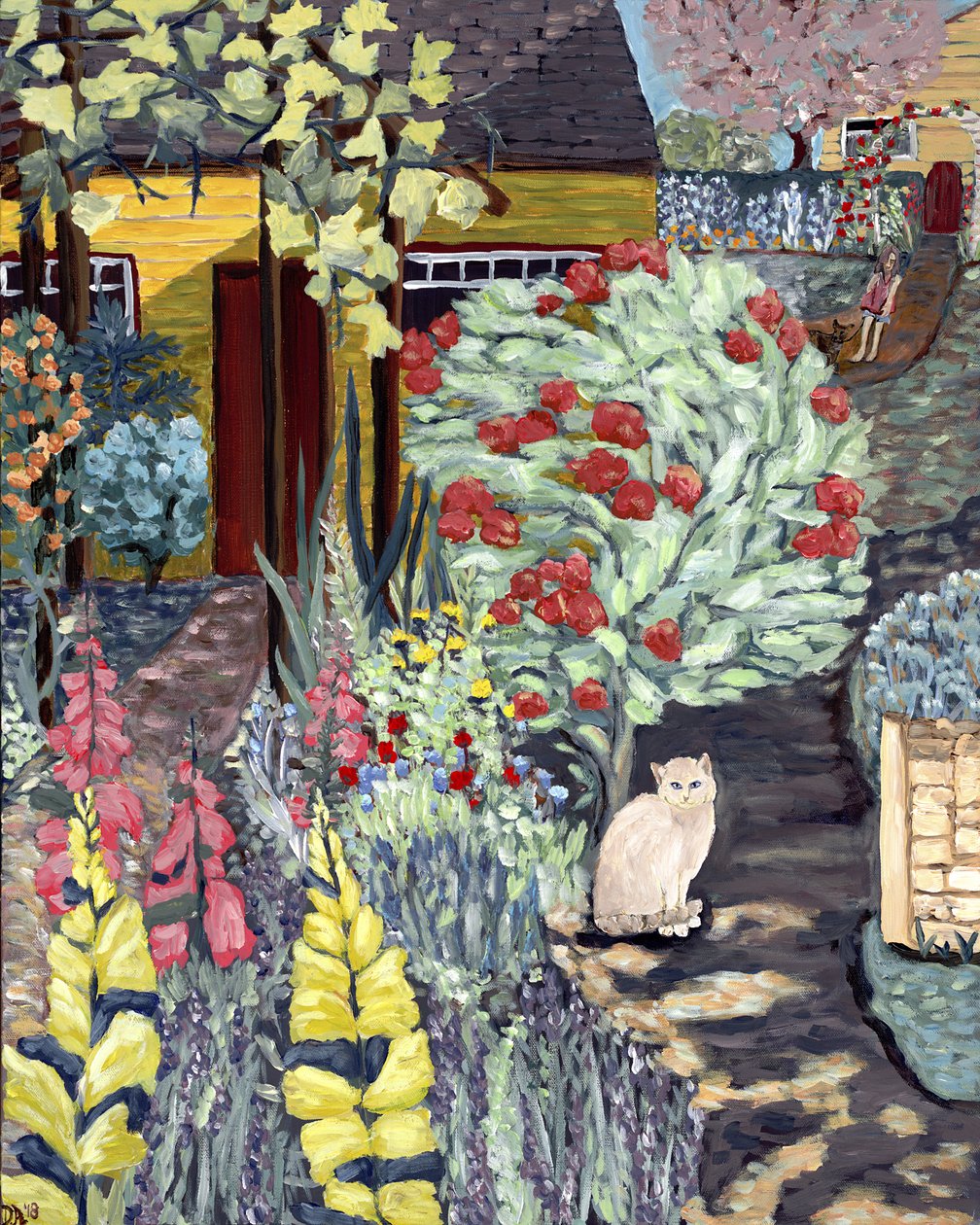 Giardino del vicino, 2018 (acrilico su tela) da Deborah Eve Alastra