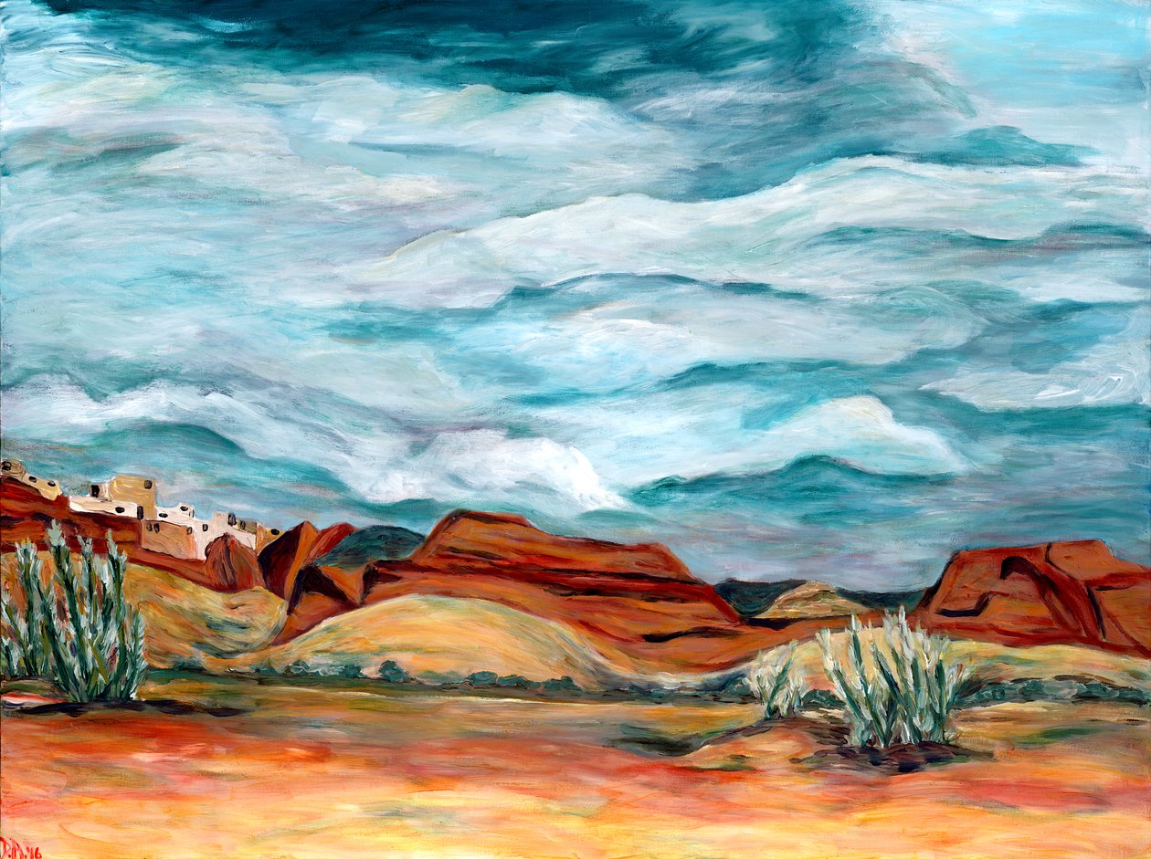 Paesaggio del Nuovo Messico, 2015 (acrilico su tela) da Deborah Eve Alastra
