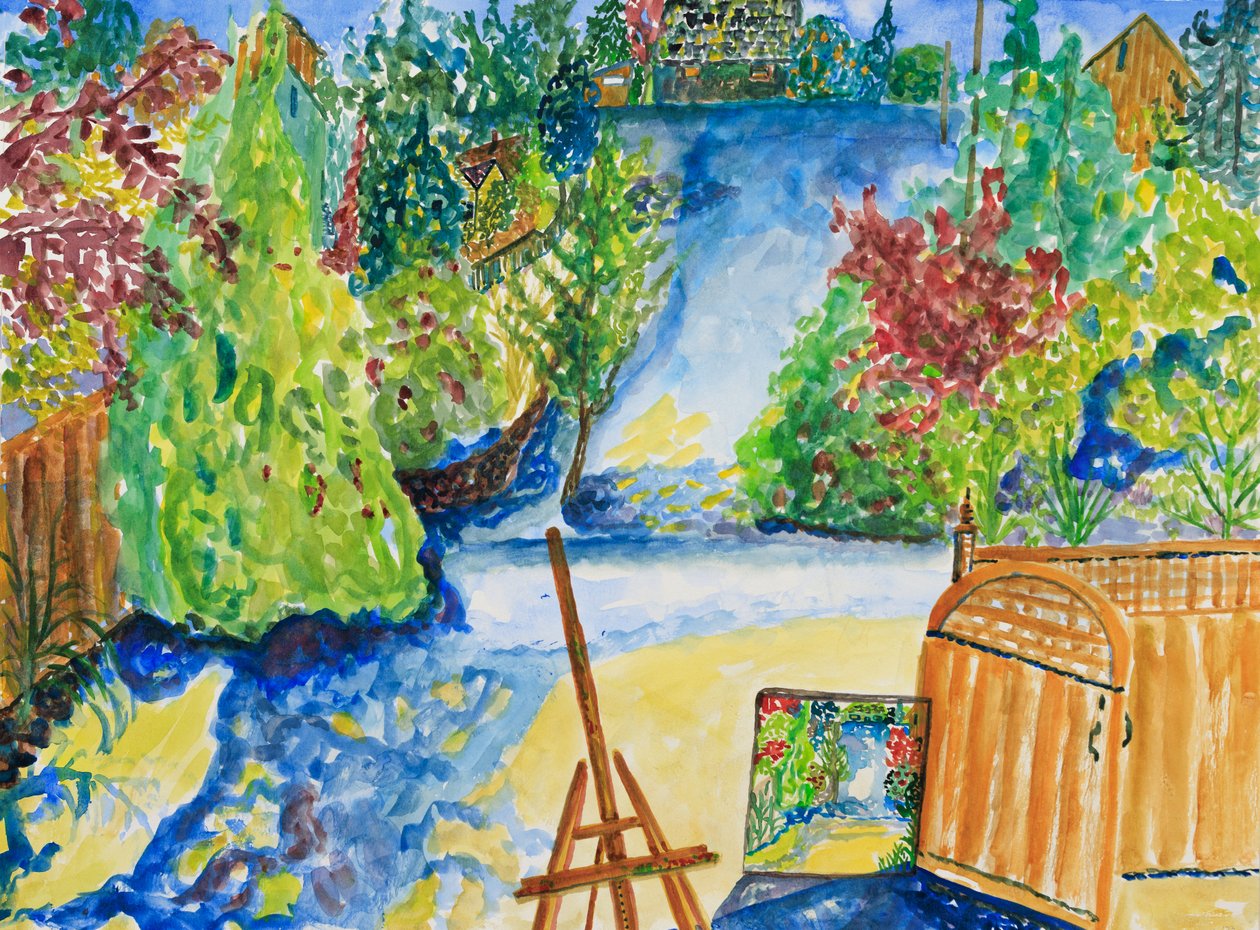 Vista del nuovo studio, 2023 (acquerello su carta) da Deborah Eve Alastra