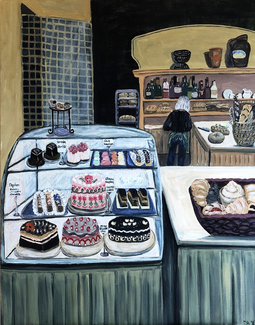 Patisserie, 2018 (acrilico su tela) da Deborah Eve Alastra