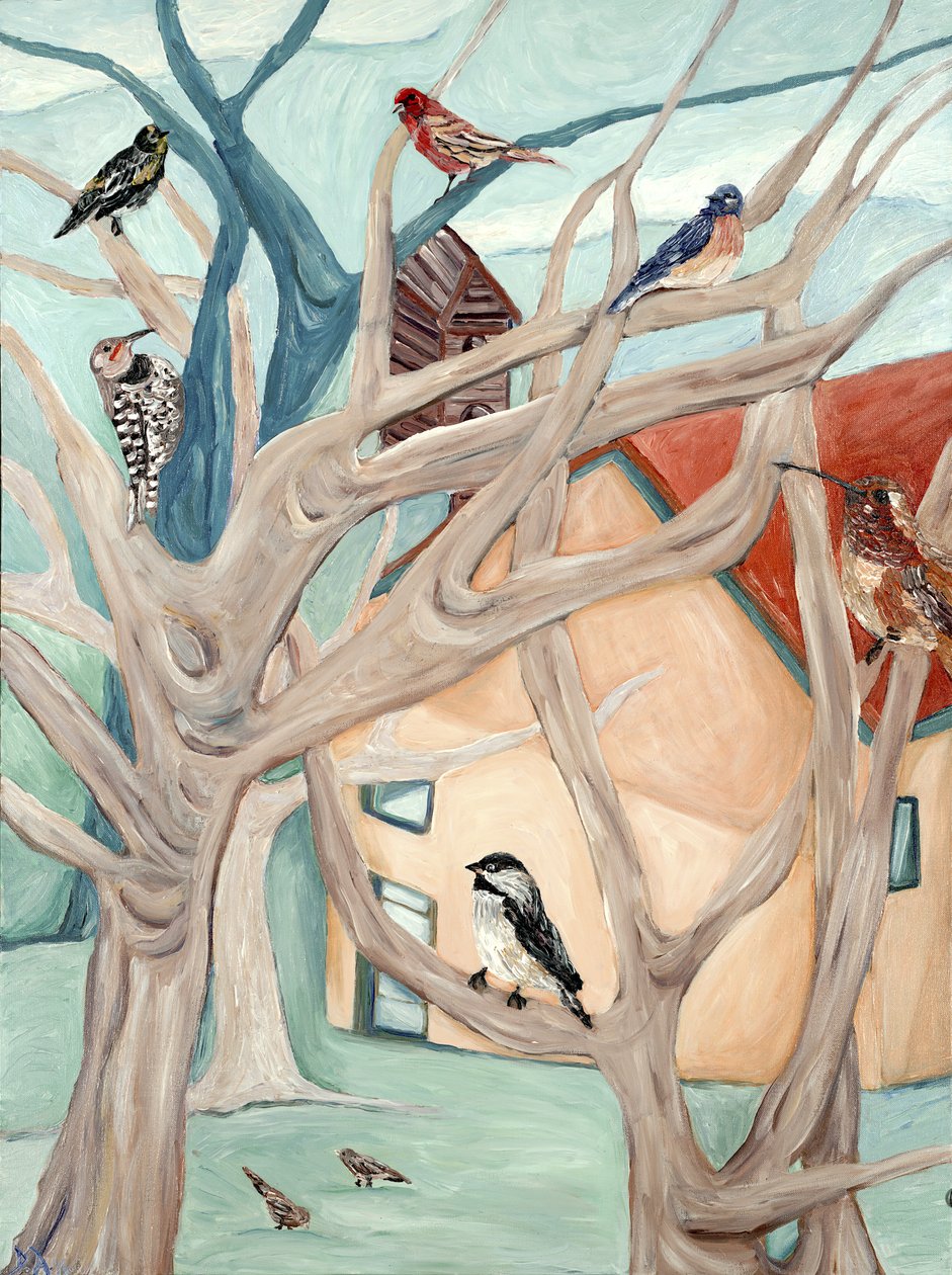 Peach House, 2015 (acrilico su tela) da Deborah Eve Alastra