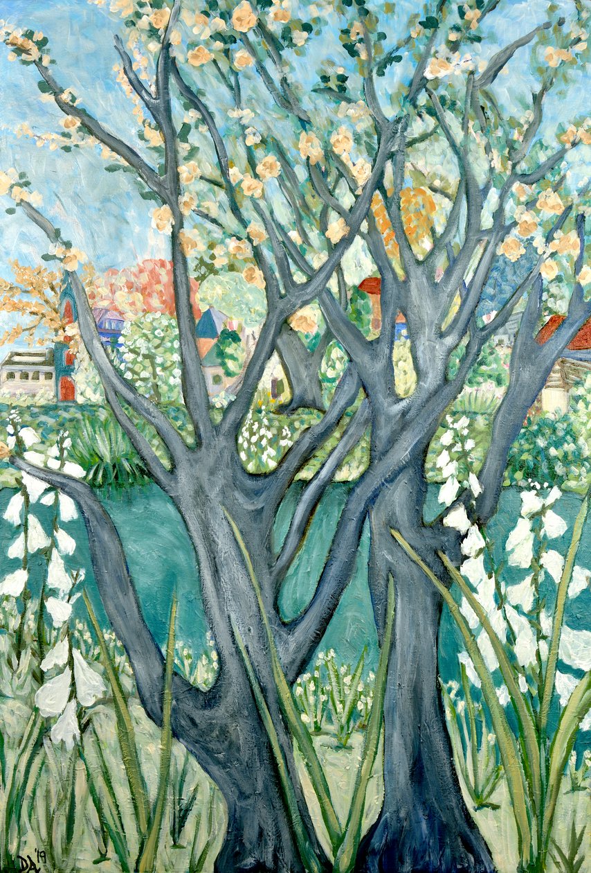 Alberi di primavera, 2012 (acrilico su tela) da Deborah Eve Alastra
