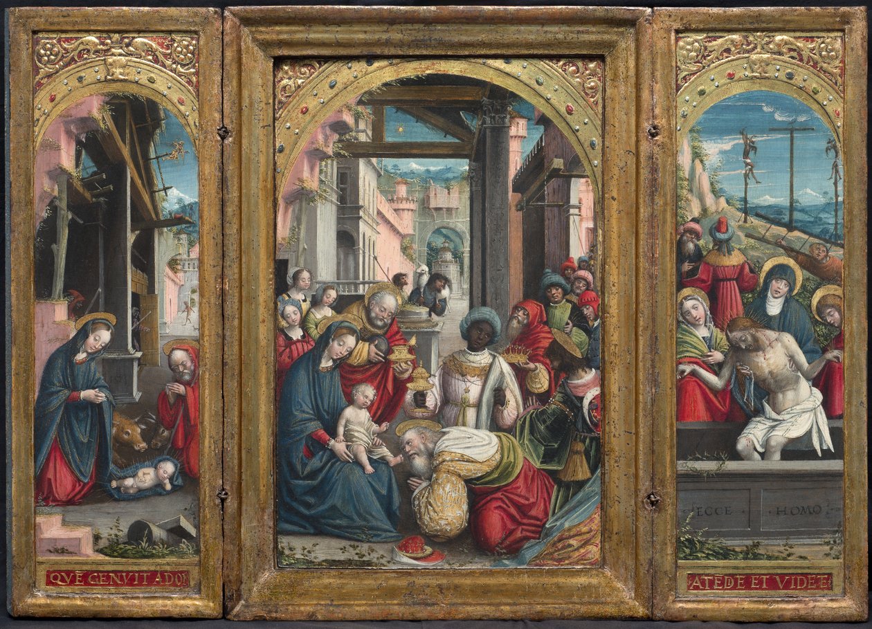 Trittico con la Natività al centro, a destra l