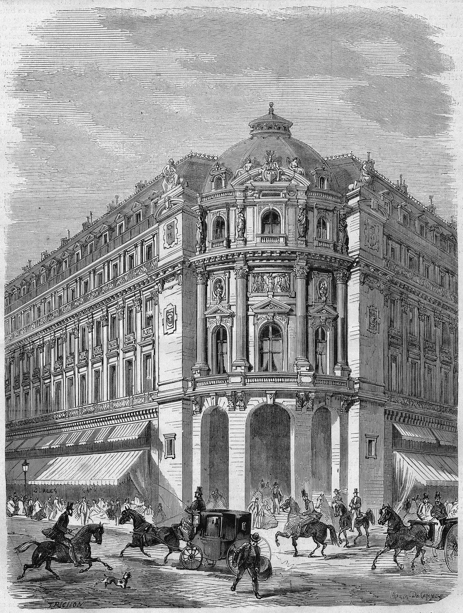 Progetto della facciata del nuovo teatro di Vaudeville all