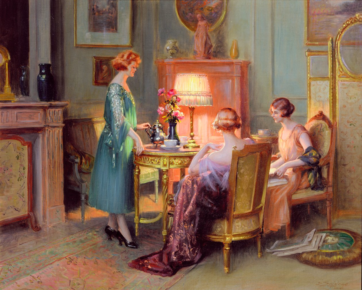 Tè alla luce della lampada da Delphin Enjolras