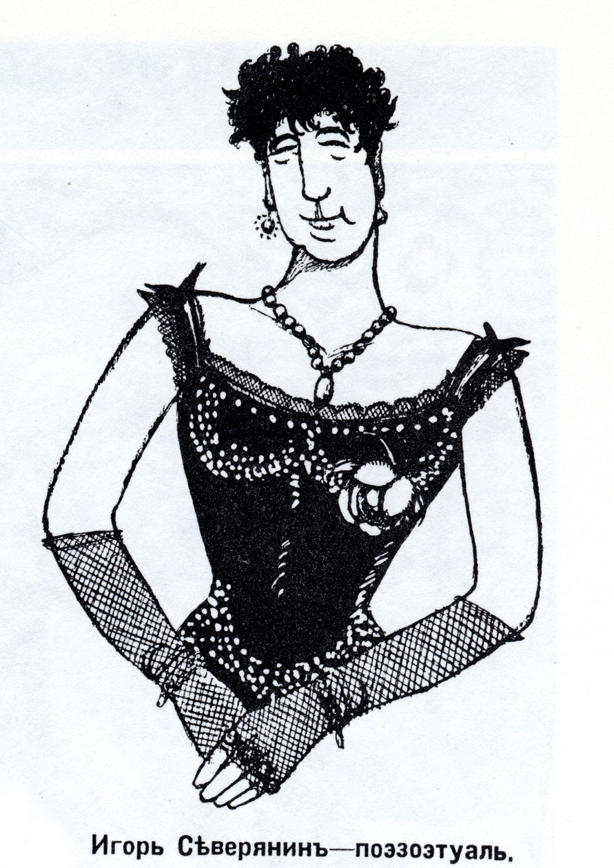 Igor Severyanin Caricatura da Deni