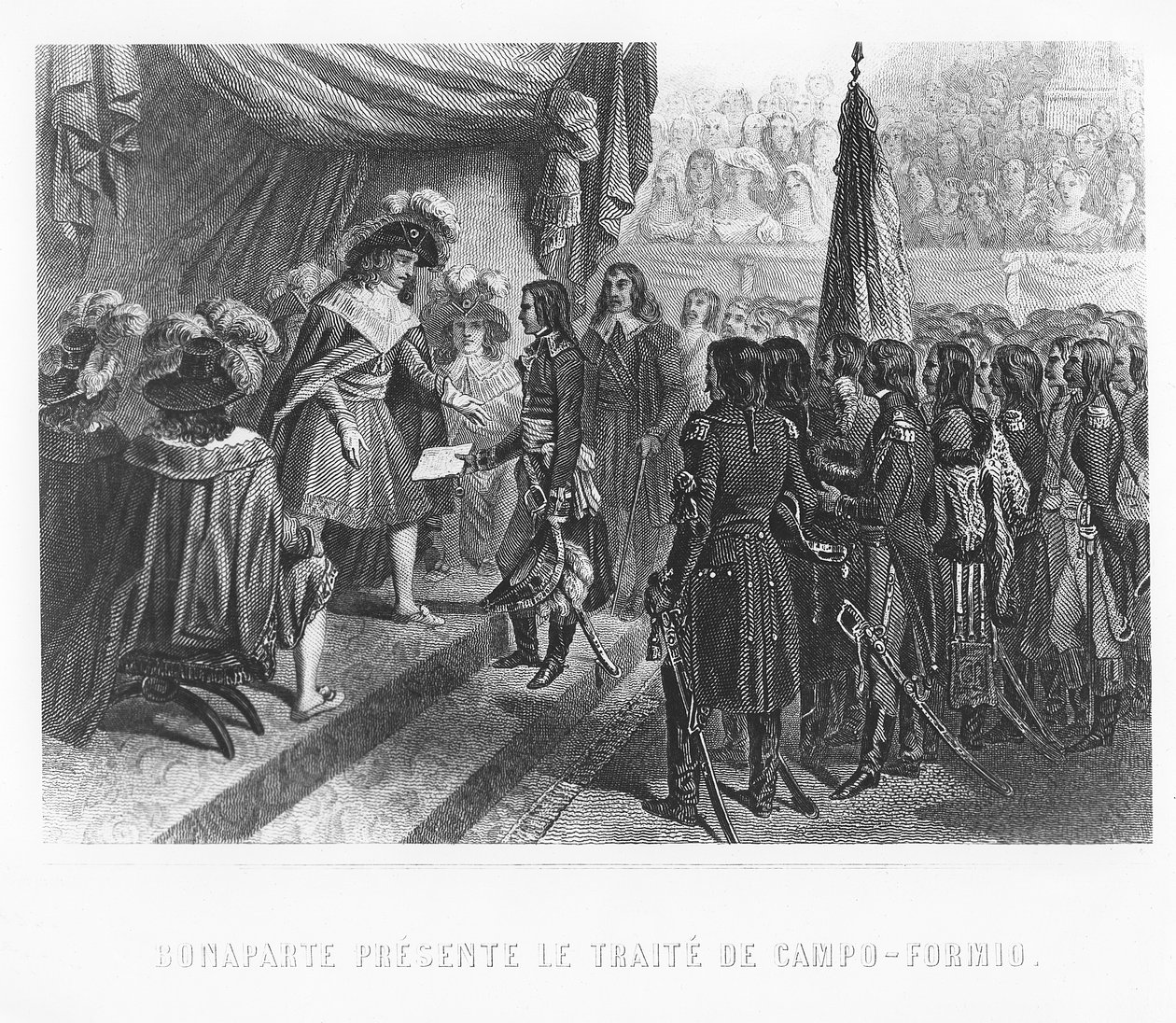 Napoleone Bonaparte presenta il Trattato di Campo Formio da Denis-Auguste-Marie Raffet