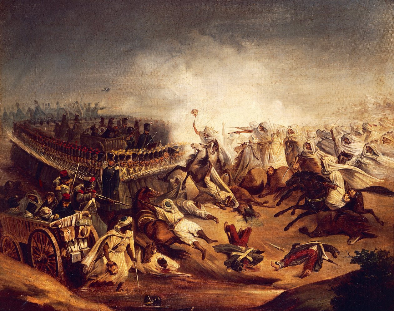 Contrattacco algerino a Costantina durante le guerre coloniali, novembre 1837, da Denis Auguste Marie Raffet (1804-1860) da Denis Auguste Marie (after) Raffet