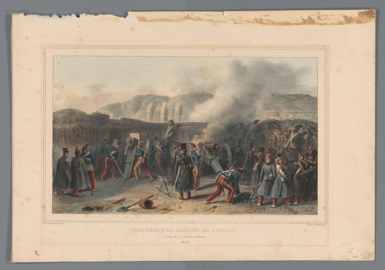 Bombardamento della cittadella, 1832 da Denis Auguste Marie Raffet