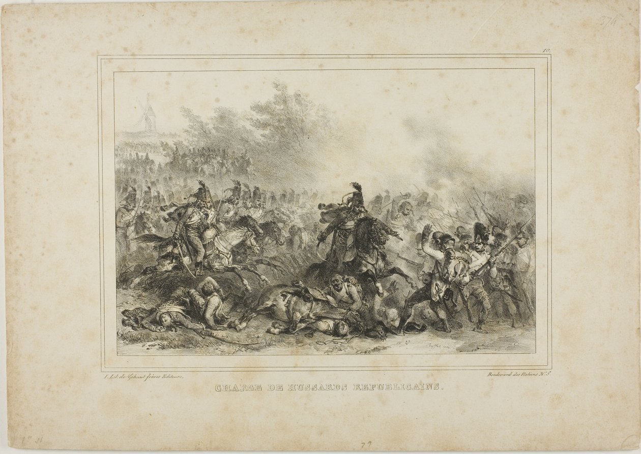 Carica degli ussari repubblicani da Denis Auguste Marie Raffet