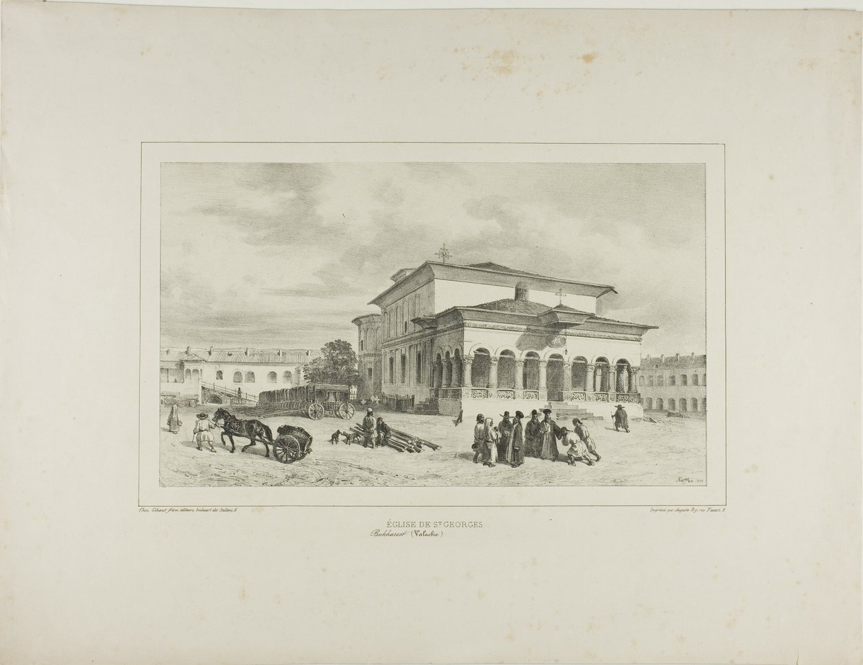 Chiesa di San Giorgio, Bucarest, Valacchia, 13 luglio 1837 da Denis Auguste Marie Raffet