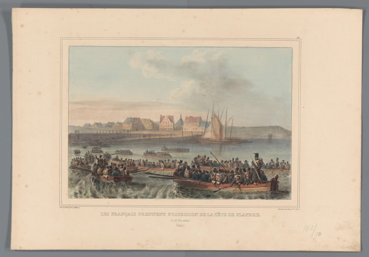 I francesi conquistano il Vlaams Hoofd, 1832 da Denis Auguste Marie Raffet