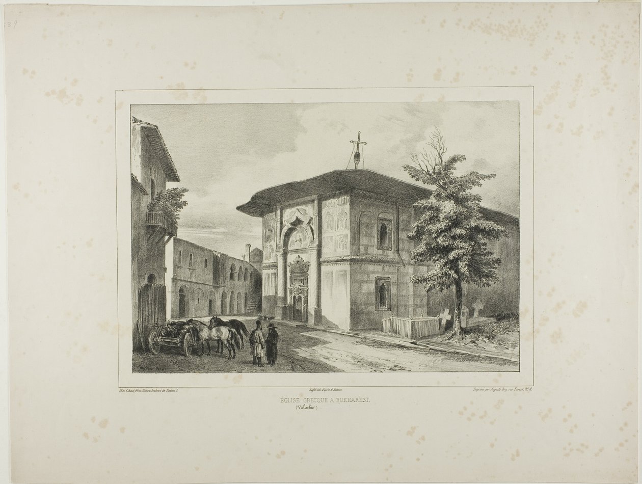 Chiesa greca, Bucarest, Valacchia, 15 luglio 1837 da Denis Auguste Marie Raffet