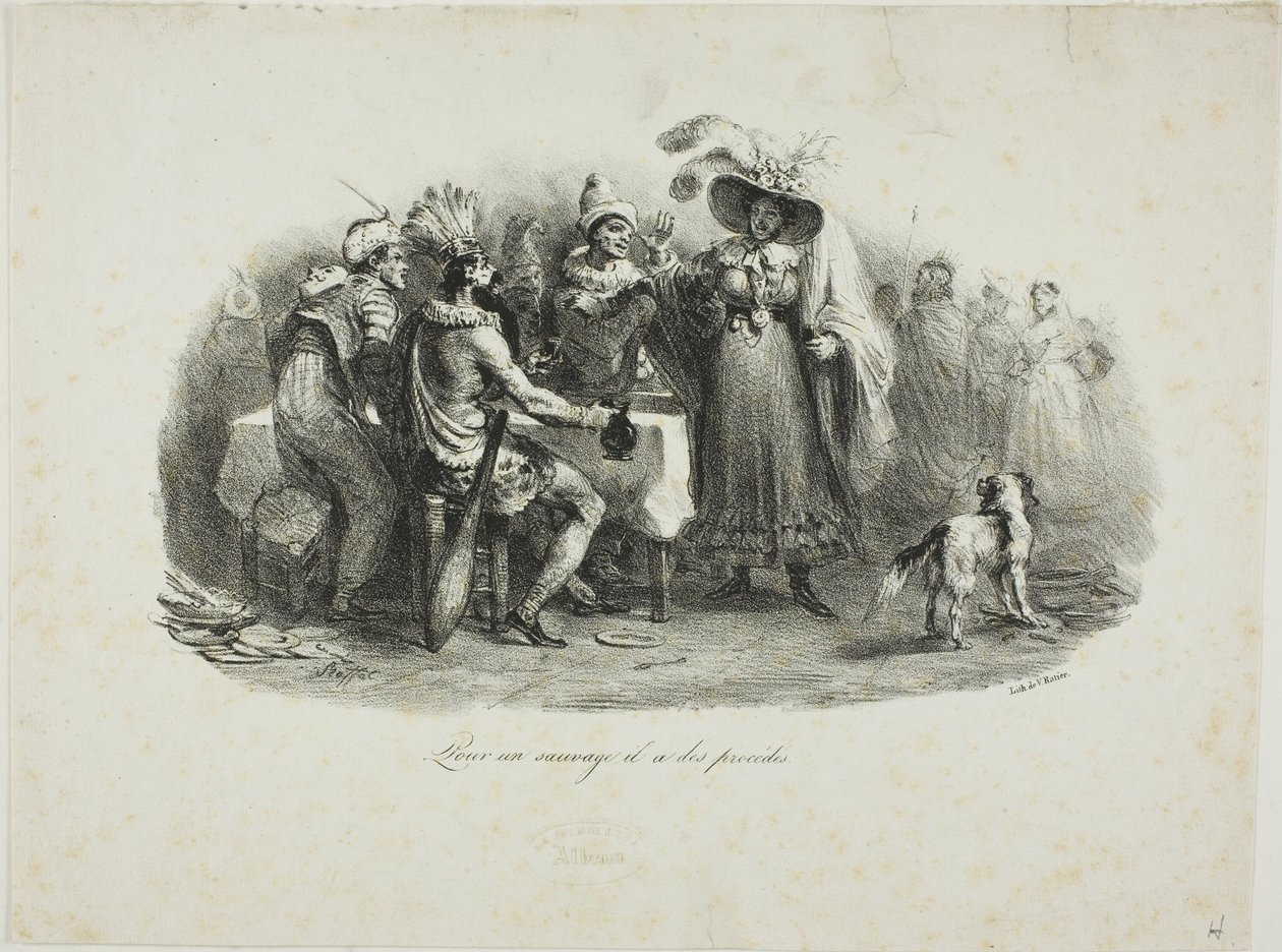 Si comporta come un selvaggio da Denis Auguste Marie Raffet