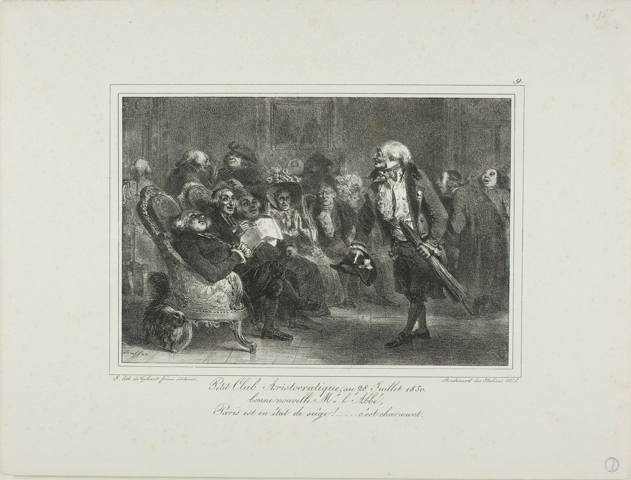 Piccolo club aristocratico, 28 luglio 1830 da Denis Auguste Marie Raffet