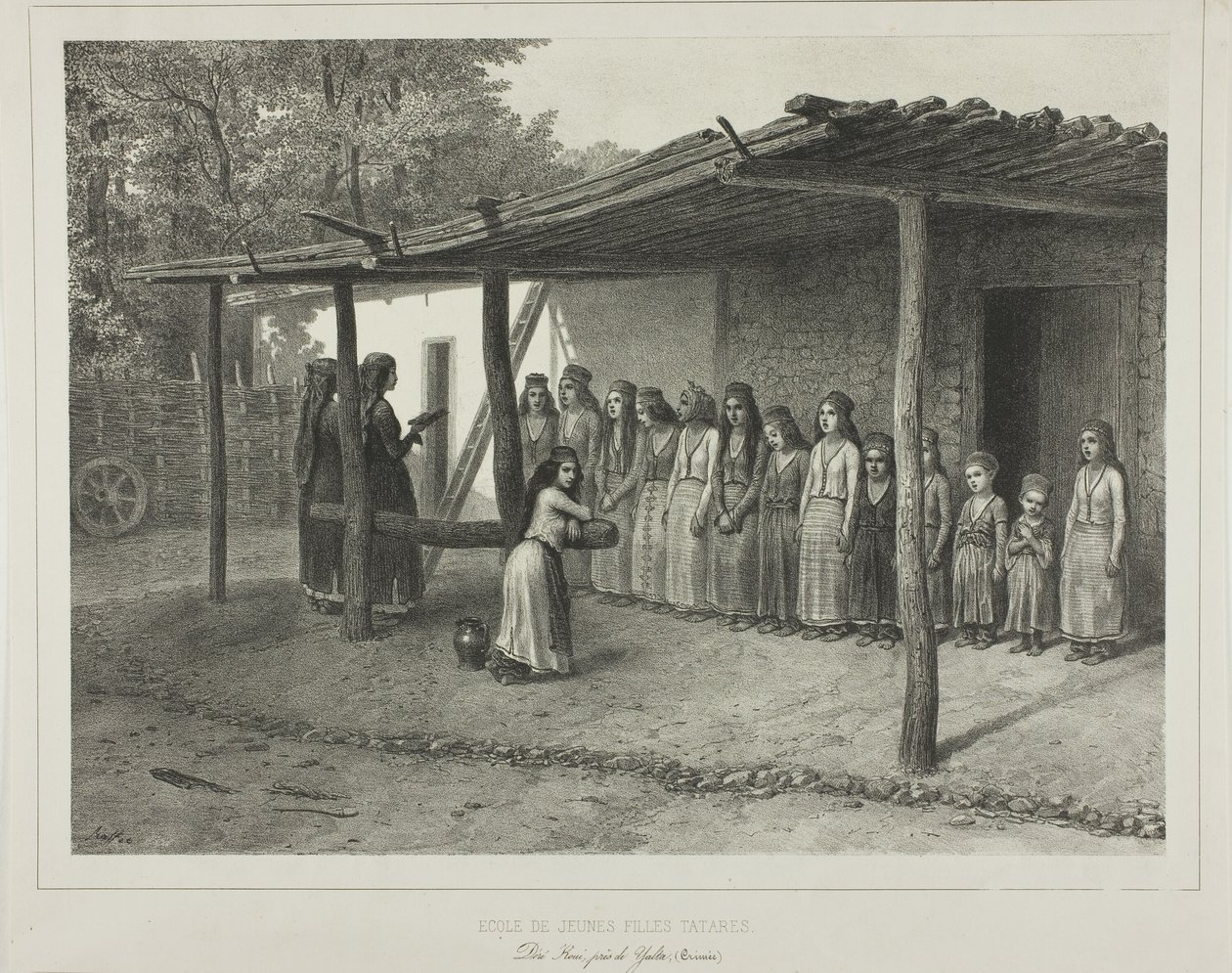 Scuola per giovani ragazze tartariche da Denis Auguste Marie Raffet