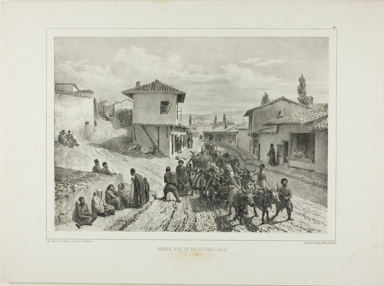 La via principale di Baghtcheh-Saraï, Crimea, 19 agosto 1837 da Denis Auguste Marie Raffet