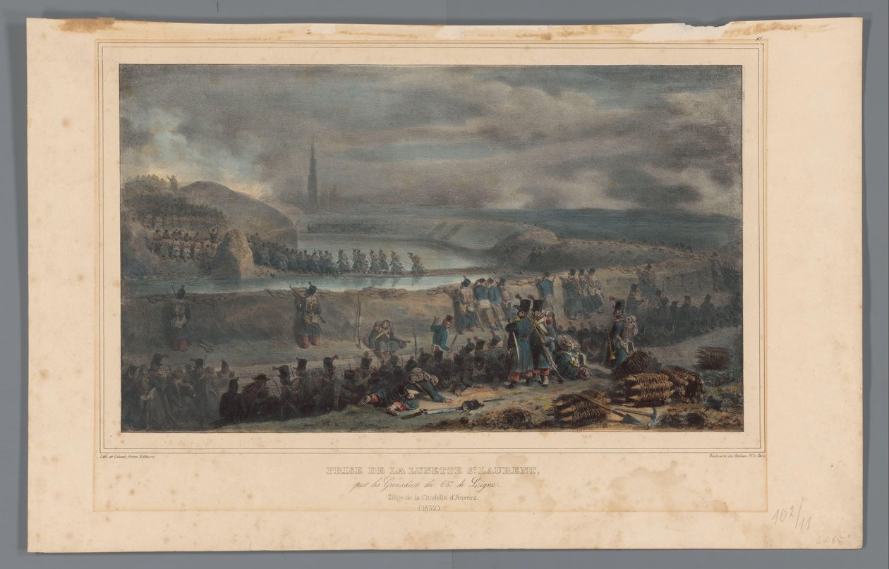 Conquista del lunetta St. Laurent, 1832 da Denis Auguste Marie Raffet