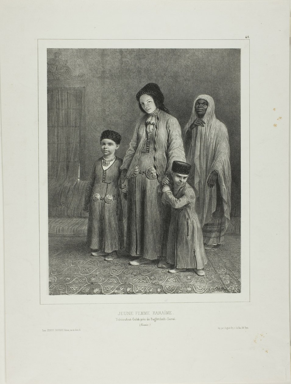Giovane donna Karaïme, Tchioufout-Galech vicino a Baghtcheh-Saraï, Crimea da Denis Auguste Marie Raffet