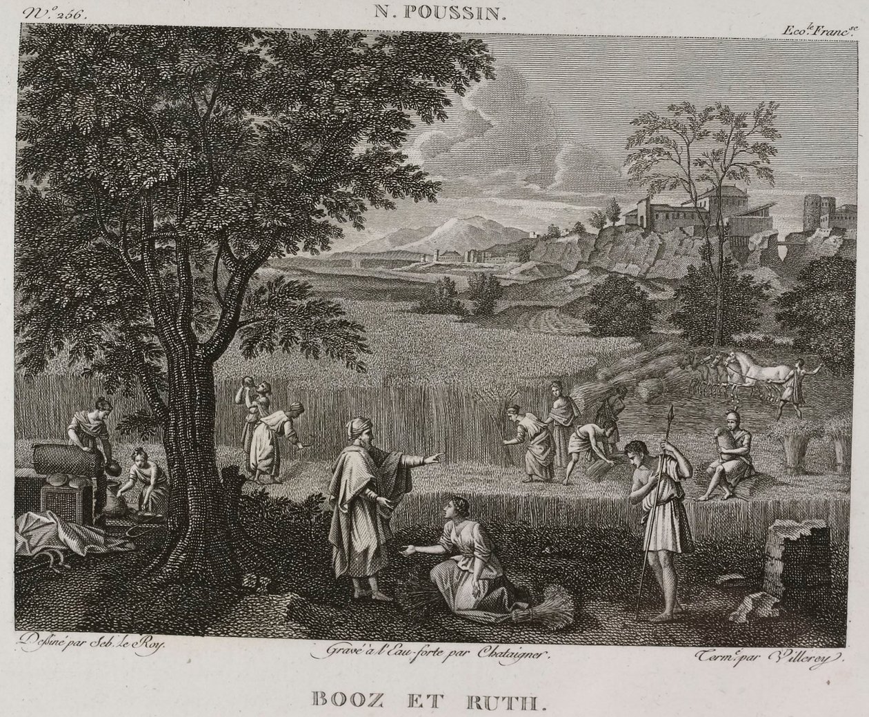 Denis-Sébastien Leroy, Antoine-Claude-François Villerey e Chataigner - Booz e Ruth, dopo Nicolas Poussin - 1802-1815 da Denis Sebastien Leroy