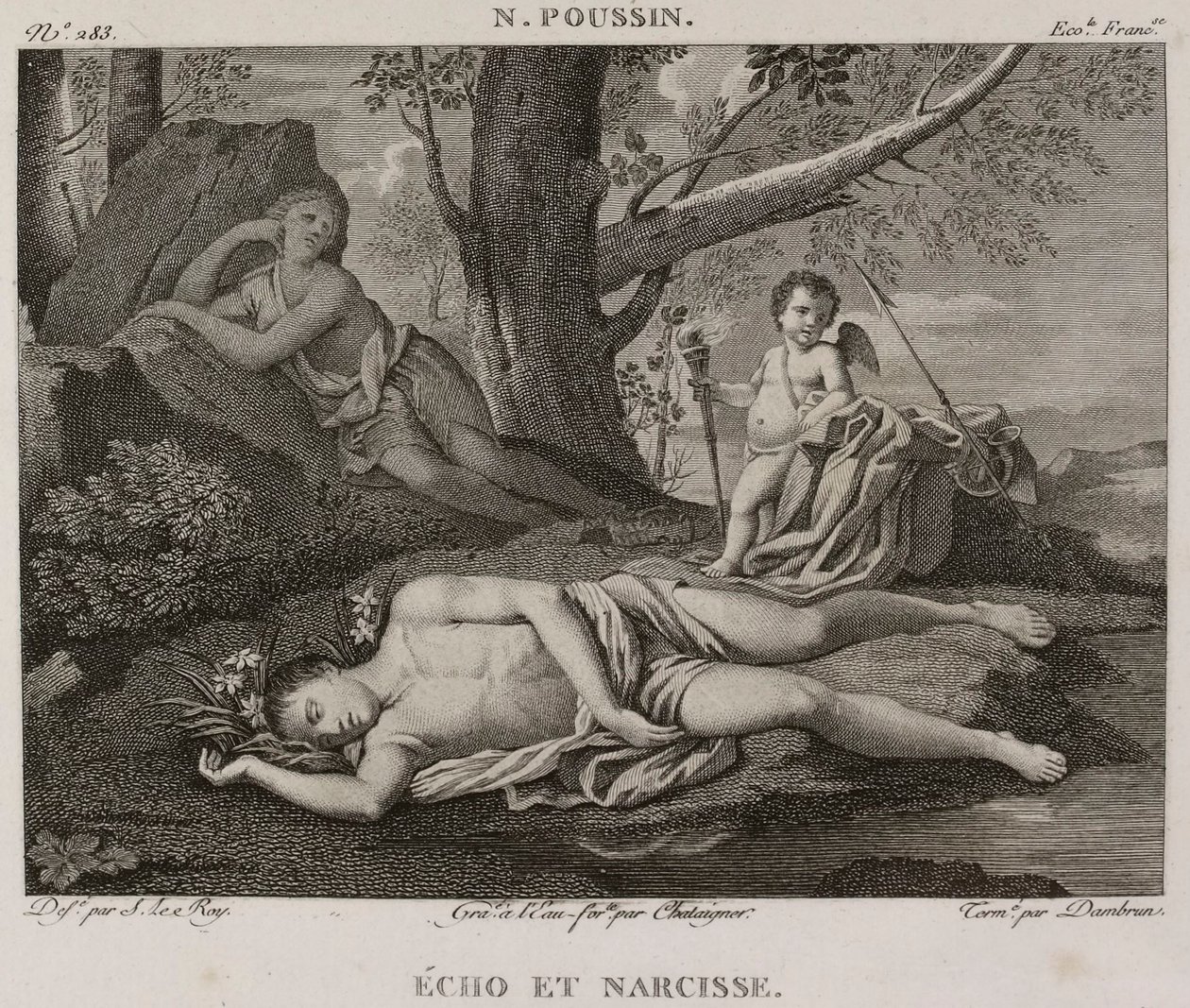 Denis-Sébastien Leroy, Chataigner e Dambrun - Eco e Narciso, dopo Nicolas Poussin - 1802-1815 da Denis Sebastien Leroy