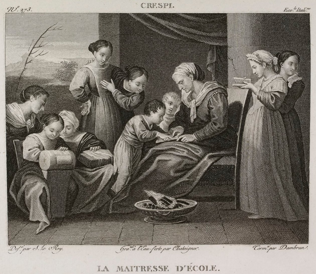 Denis-Sébastien Leroy, Chataigner e Dambrun - La maestra, dopo Giuseppe Crespi - 1802-1815 da Denis Sebastien Leroy