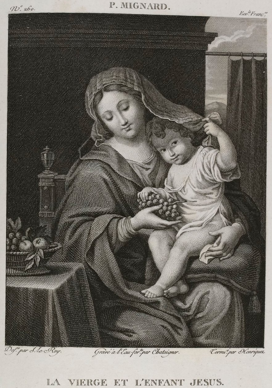 Denis-Sébastien Leroy, Chataigner e Henriquez - La Vergine e il Bambino Gesù, dopo Pierre Mignard - 1802-1815 da Denis Sebastien Leroy