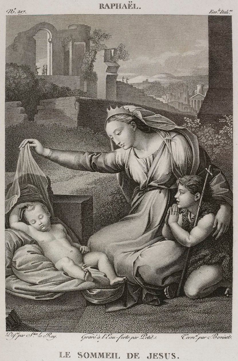 Denis-Sébastien Leroy, Petit e Bovinet - Il sonno di Gesù, dopo Raffaello - 1802-1815 da Denis Sebastien Leroy
