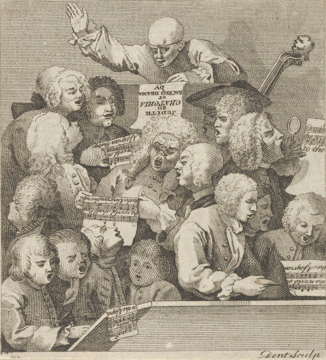Un coro di cantanti, ca. 1800 da Dent