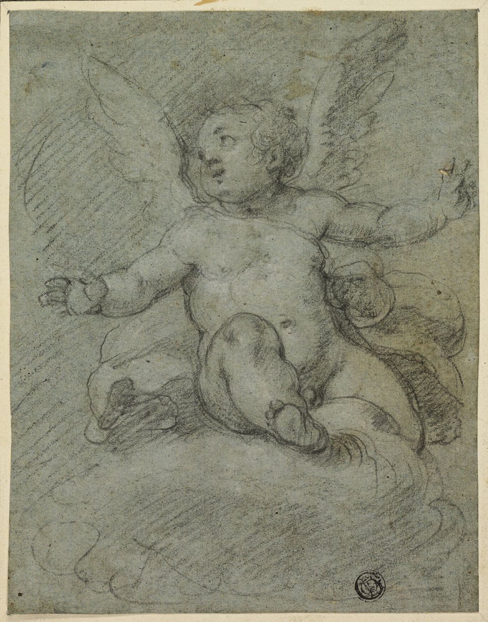 Putto seduto sulle nuvole da Denys Calvaert