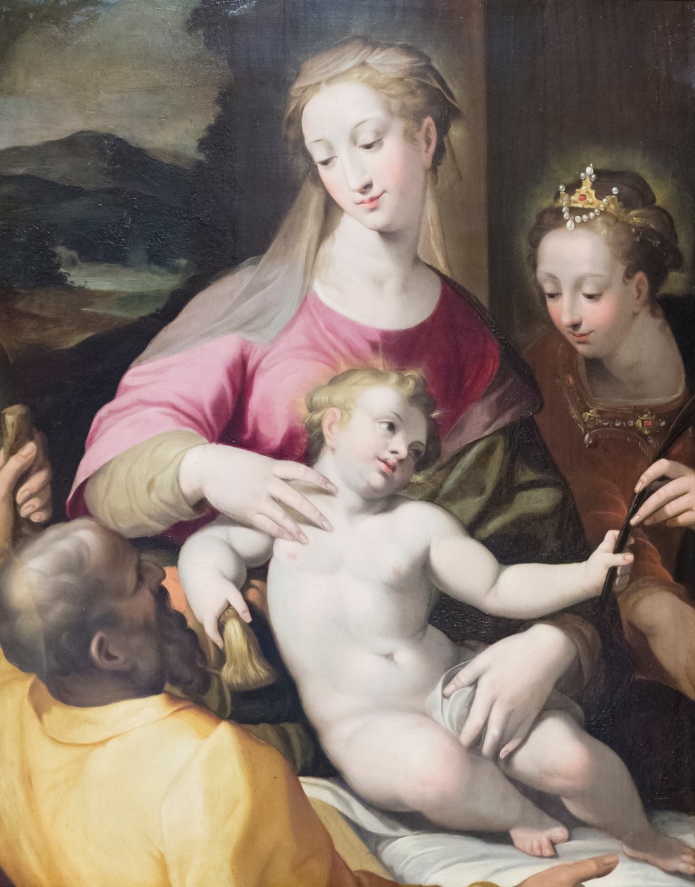 Il matrimonio mistico di Santa Caterina da Denys Calvaert or Calvart