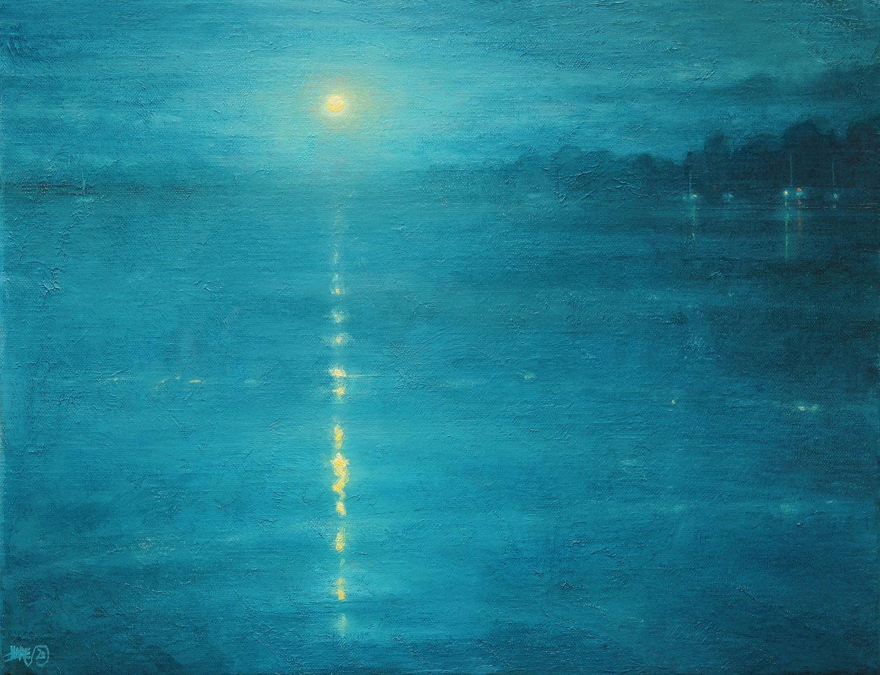 Luna sul canale, 2020 da Derek Hare