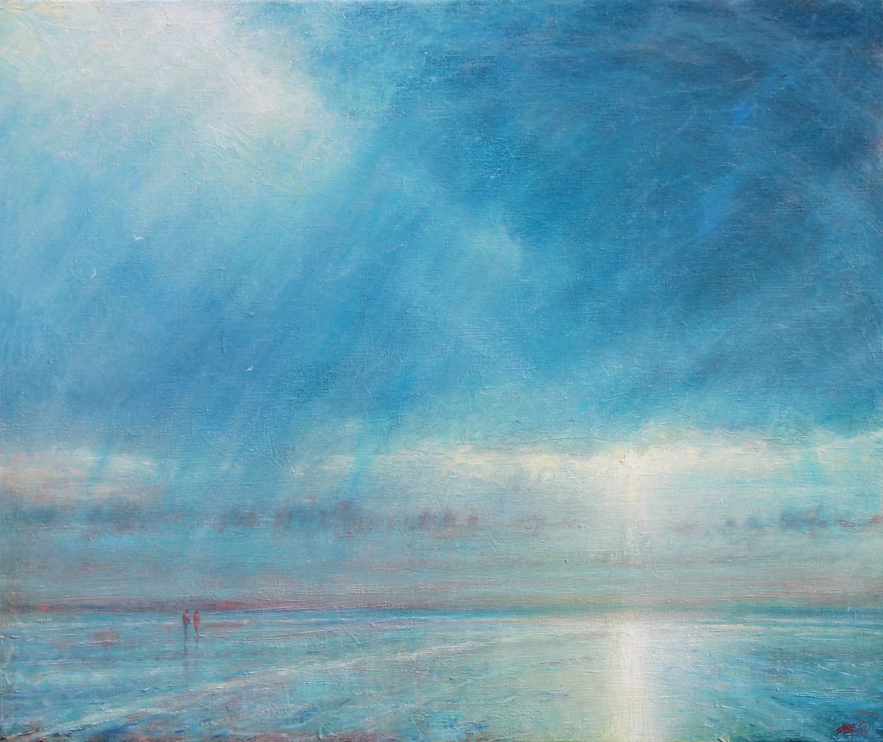 Tempesta su Holkham Beach, 2018 da Derek Hare