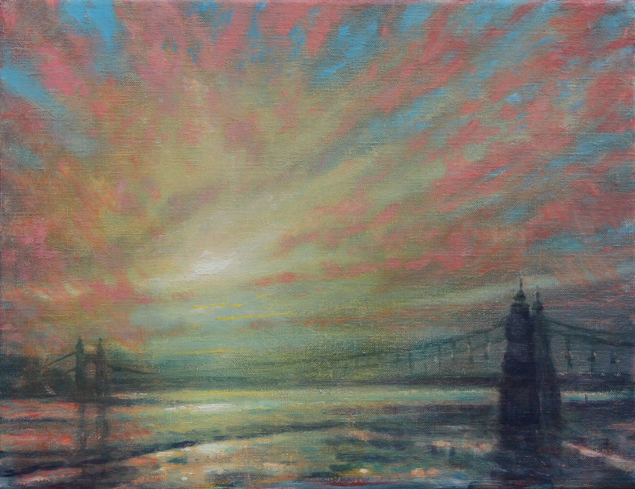 Tramonto al ponte di Hammersmith, 2022 da Derek Hare