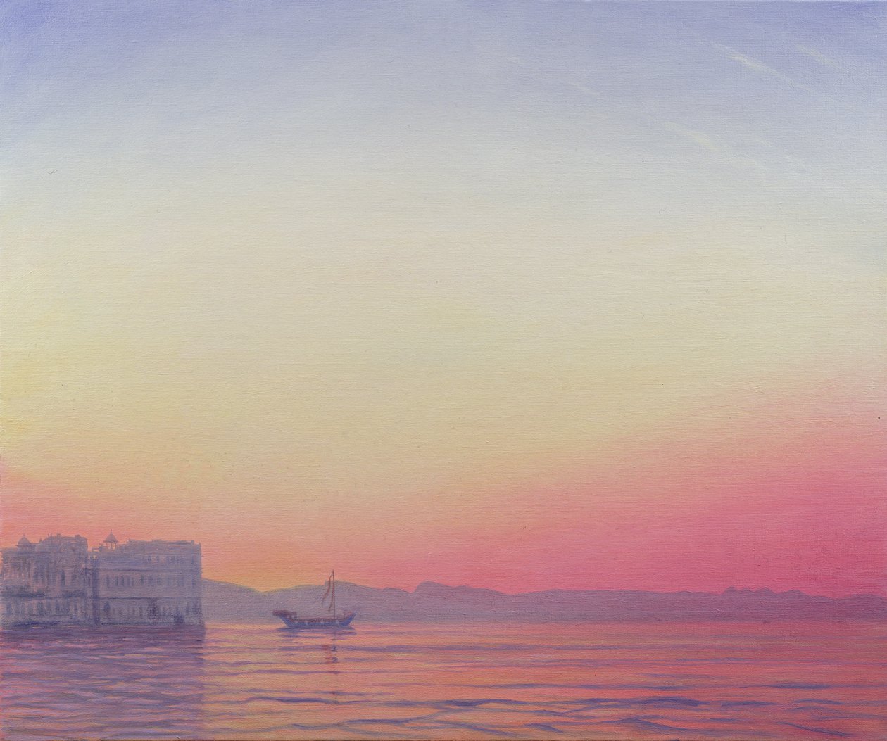 Tramonto al Lake Palace, Udaipur da Derek Hare