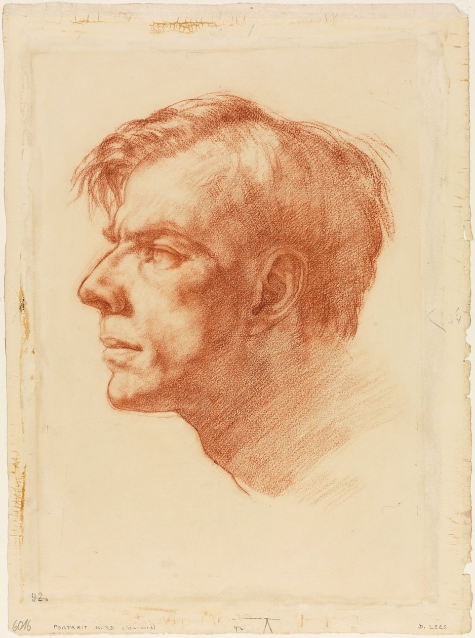 Ritratto di John Fothergill, 1907 circa (sanguigna su carta) da Derwent Lees